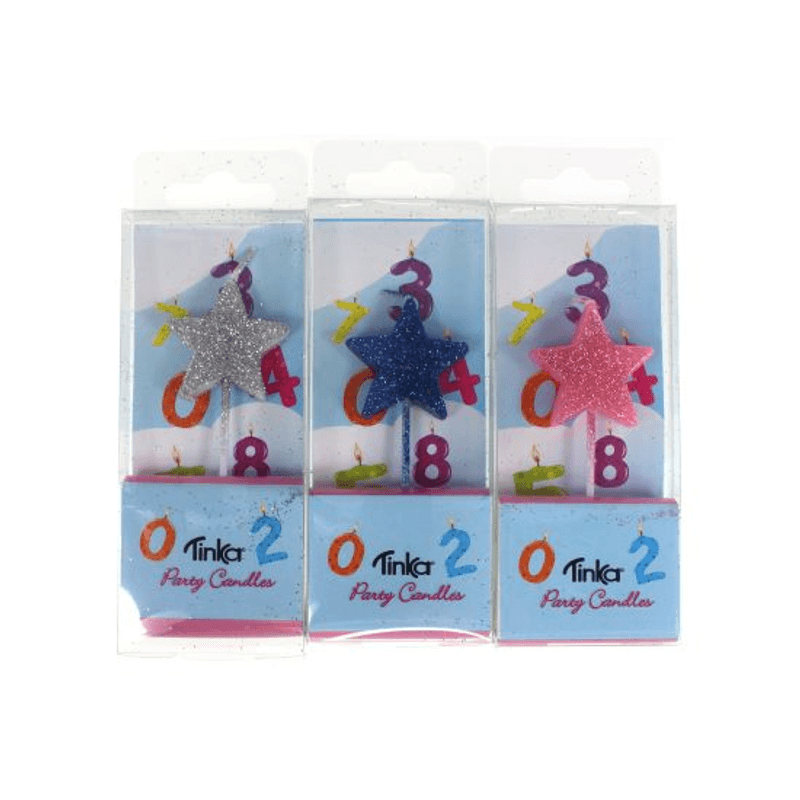 Kakelys Med Glitter Stjerne 3,5 cm Tinka