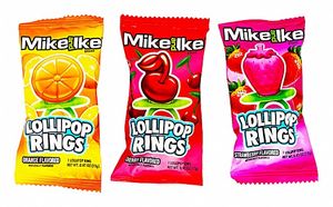 Hovedbilde Mike And Ike Lollipop Rings Assortert 12g 1 Stk