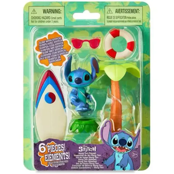 Disney Stitch Hang Ten Playset 6 Deler