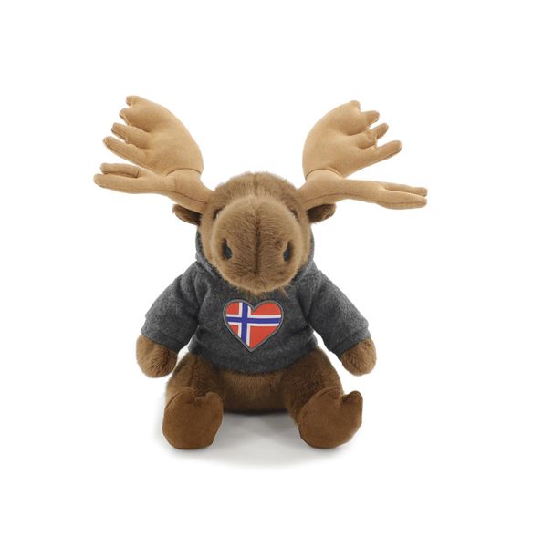 Hilda Plysj Kosedyr Elg Med Genser Fritz 20 cm