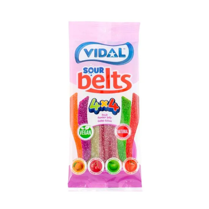 Hovedbilde Vidal Sour Belts 4x4 90g