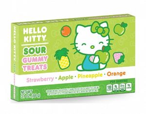 Hovedbilde Hello Kitty Sour Gummy Treats Fruit 88g
