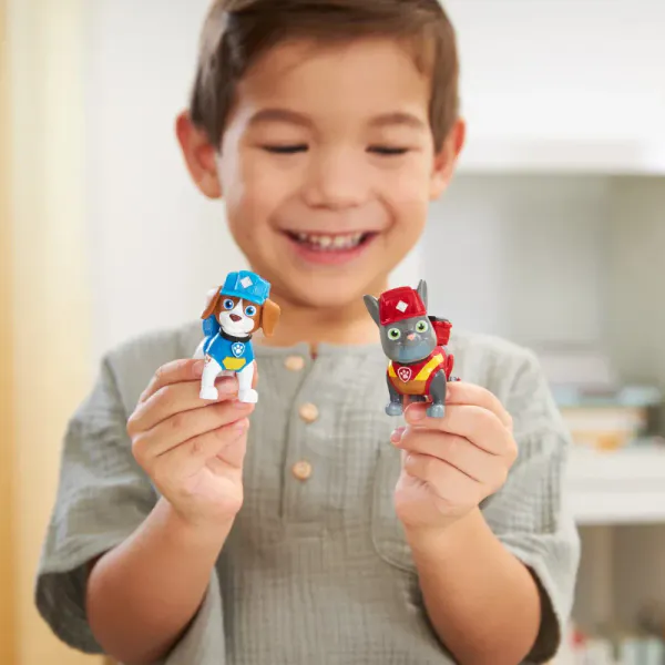 Paw Patrol Rubble & Crew Charger & Wheeler Build-It Pack Kinetic Sand