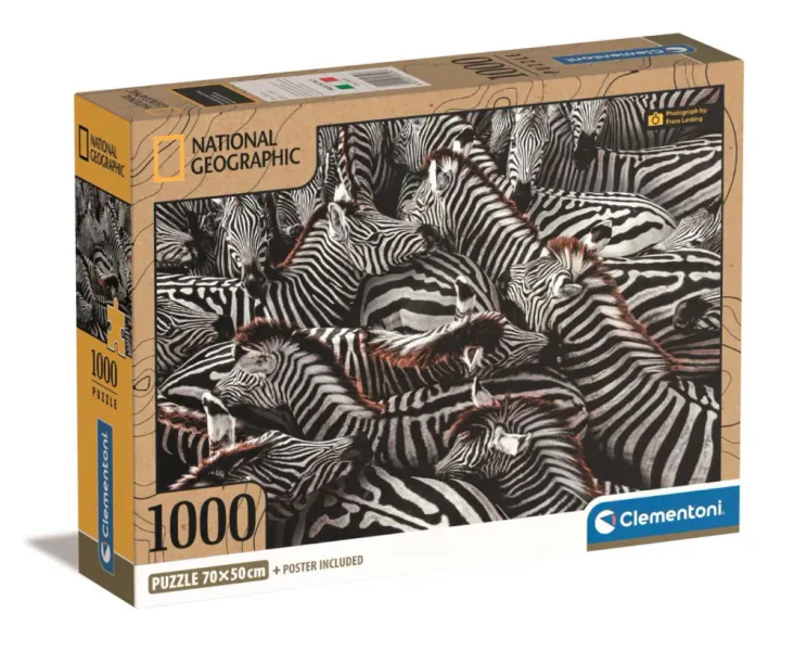 Clementoni National Geograpic Collection Zebra (1000 Brikker)